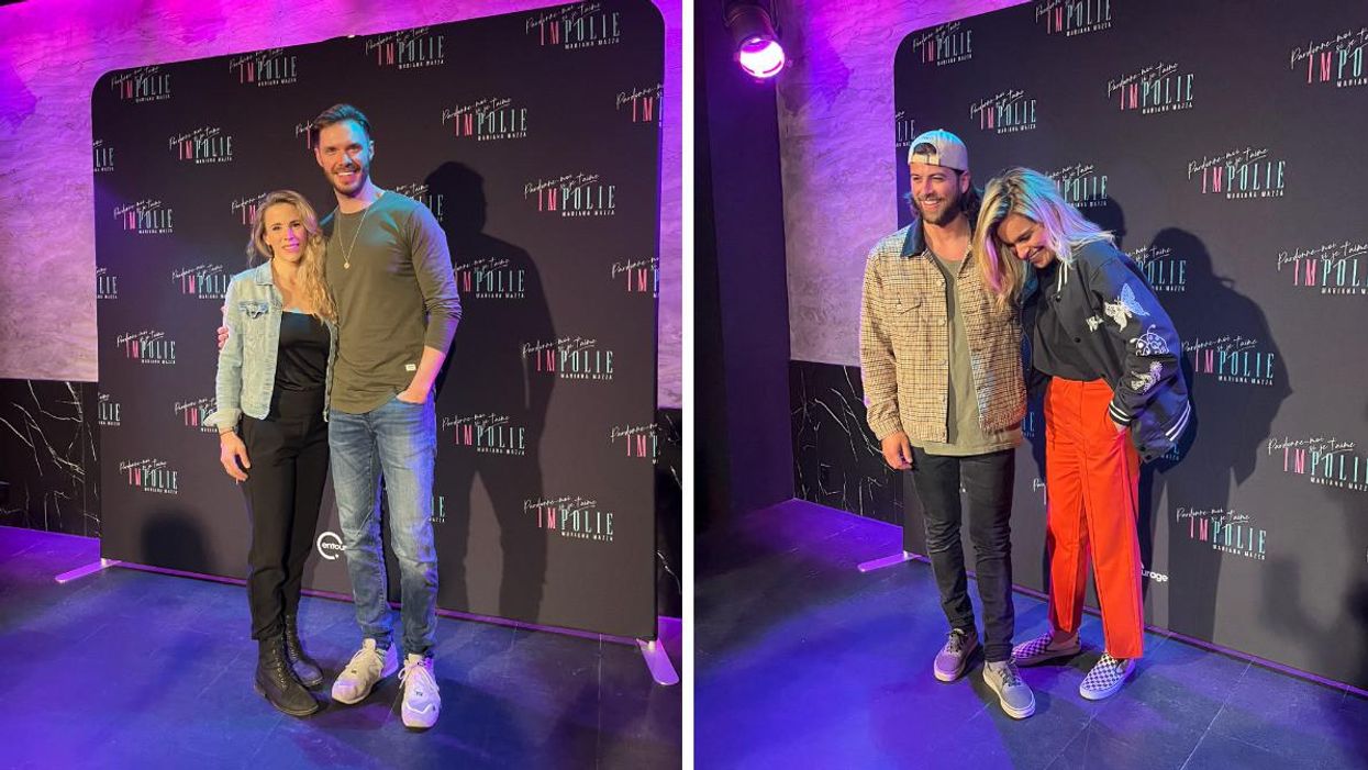 Martin Vachon de Big Brother Célébrités et sa femme. Droite : Kim Rusk et Sansdrick Lavoie d'OD Bali.