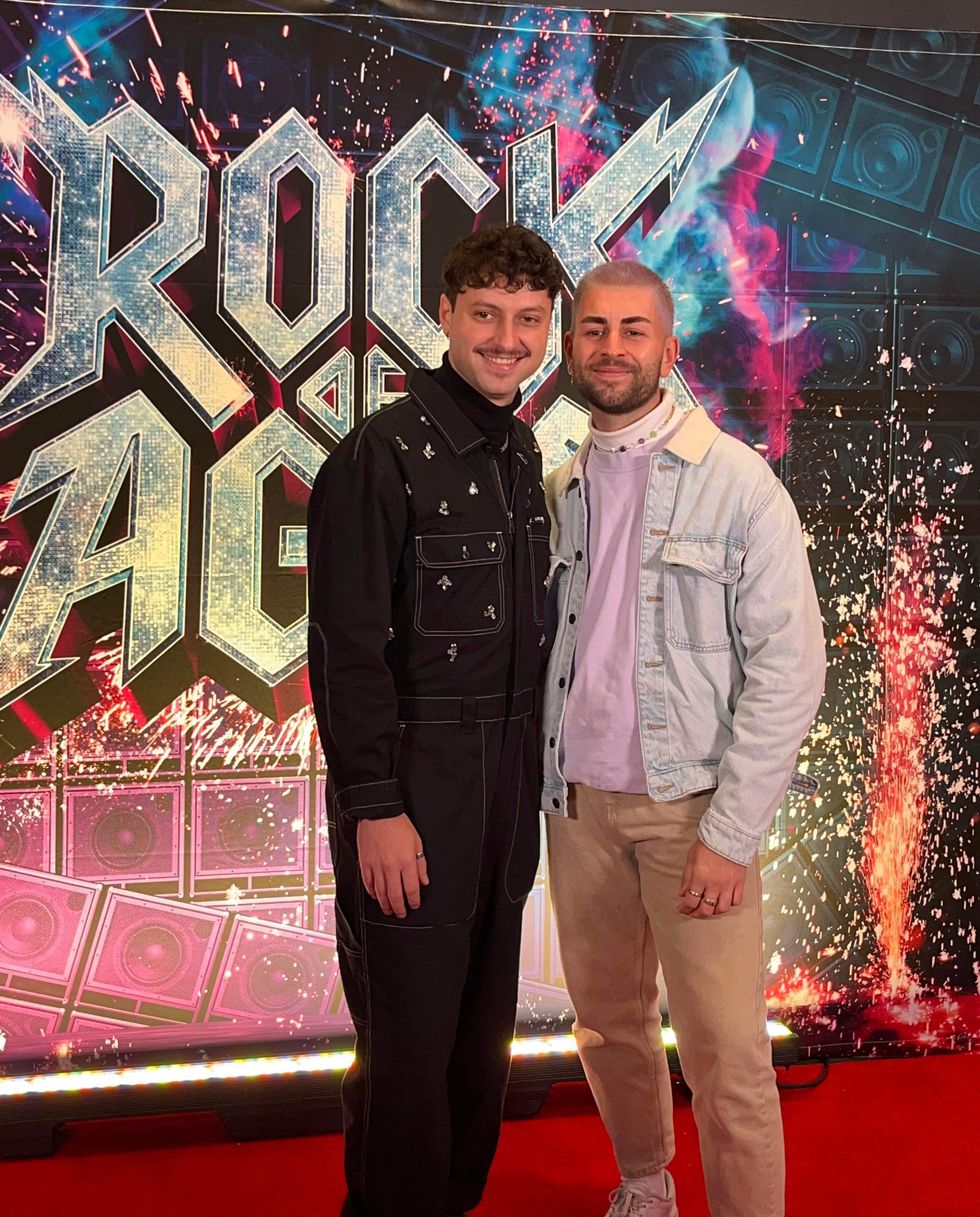 Mathieu Rheault au tapis rouge de Rock of Ages.