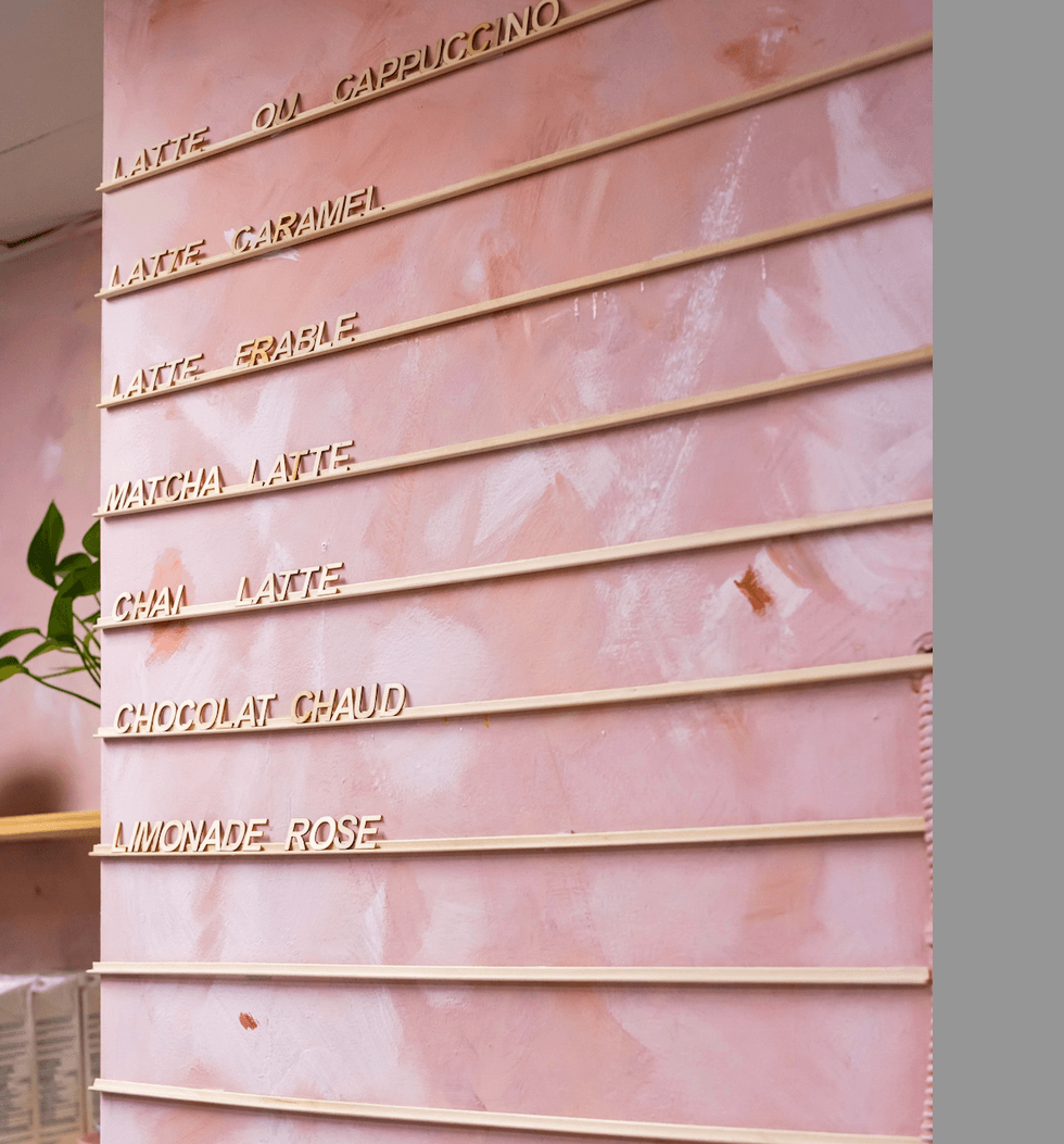 Menu du Valentina Caf\u00e9.