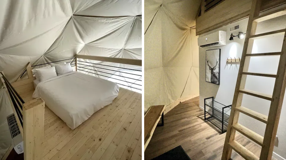 Mezzanine du d\u00f4me Pax \u00e0 Chibougamau sur Airbnb.