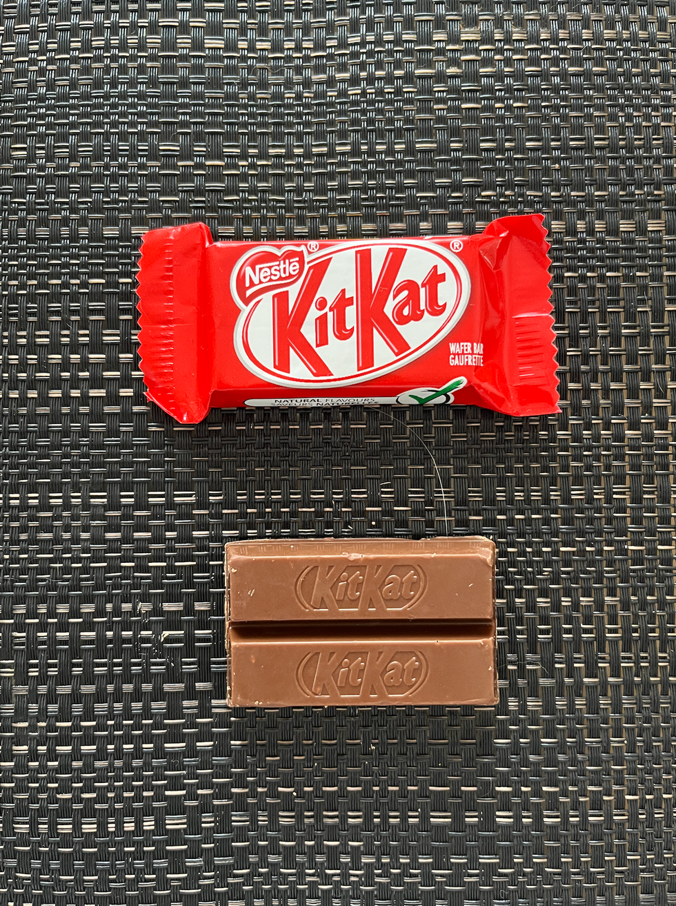 Mini barre de chocolat KitKat.