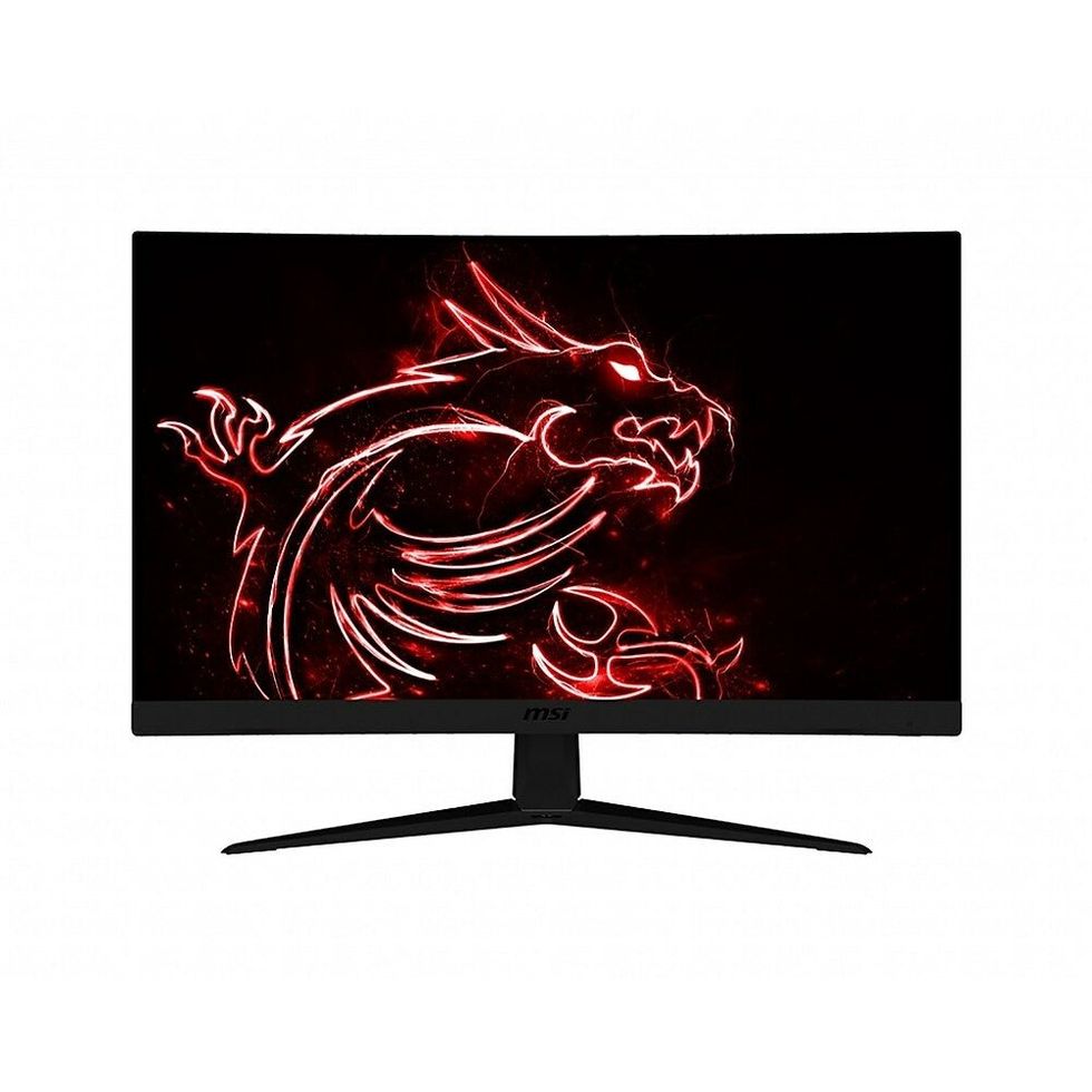 Moniteur MSI Optix G27C avec une dalle incurv\u00e9e, couleur noire.