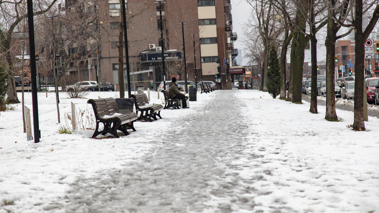 Montréal couverte de neige pendant l'hiver.