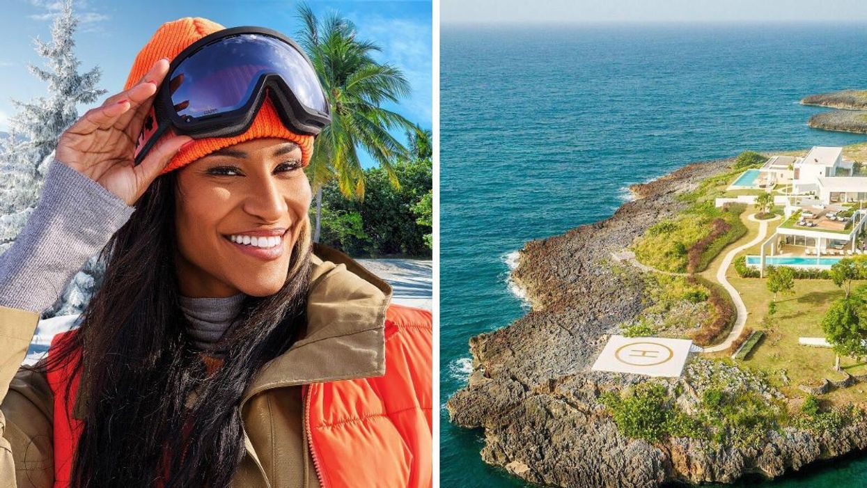 Naadei Lyonnais de L'île de l'amour. Droite : Villa de L'île de l'amour saison 2.