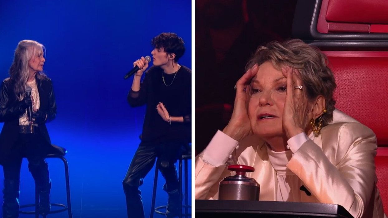 Nathaël et Nadia-Lyse à La Voix. Droite : Marjo à La Voix.