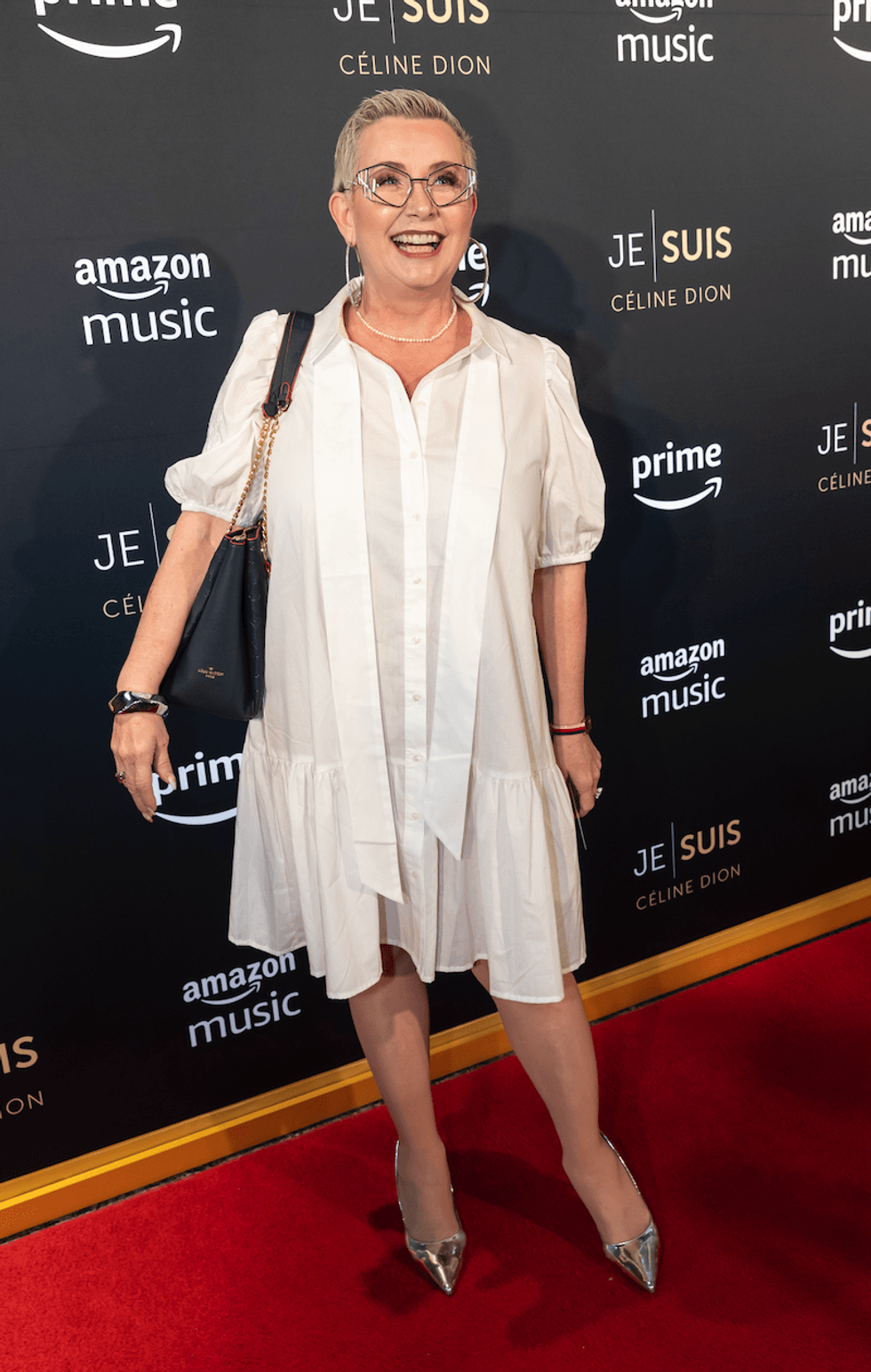 Nathalie Simard sur le tapis rouge de JE SUIS : C\u00c9LINE DION.