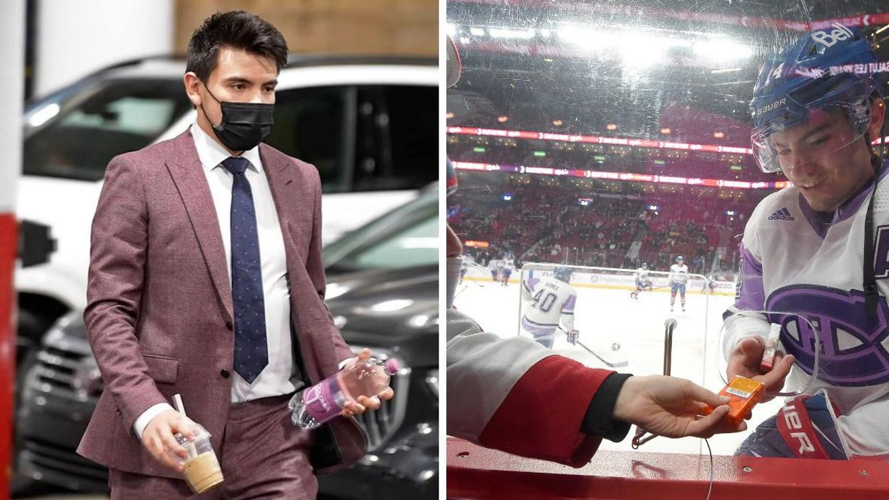 Nick Suzuki fait un « deal » cocasse avec un fan et sa mère s'en mêle