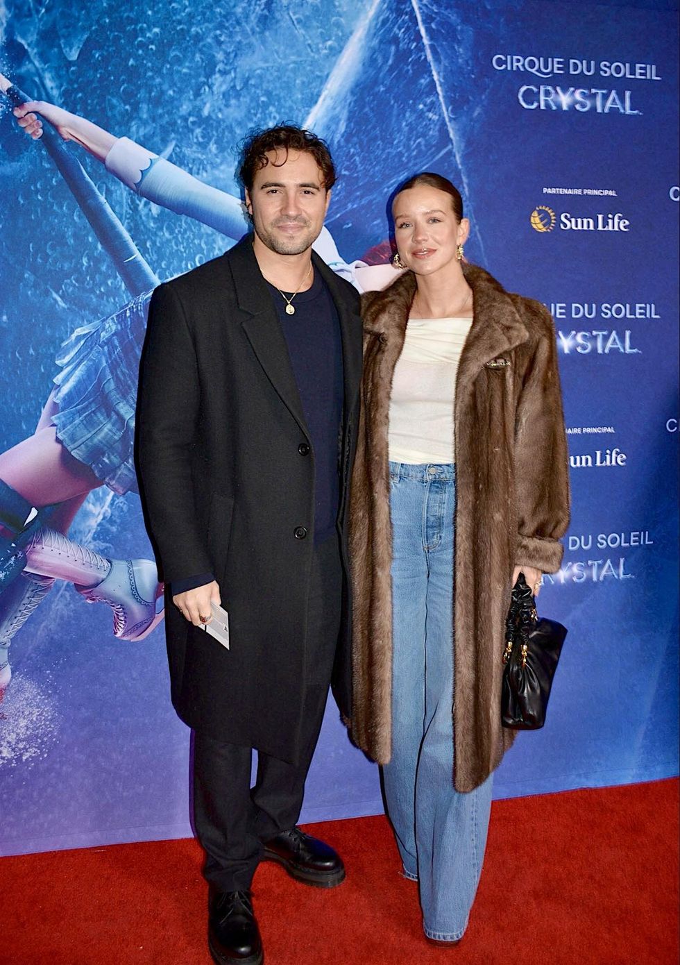 Olivier Dion et Emy-Jades Greaves sur le tapis rouge du Cirque du Soleil.