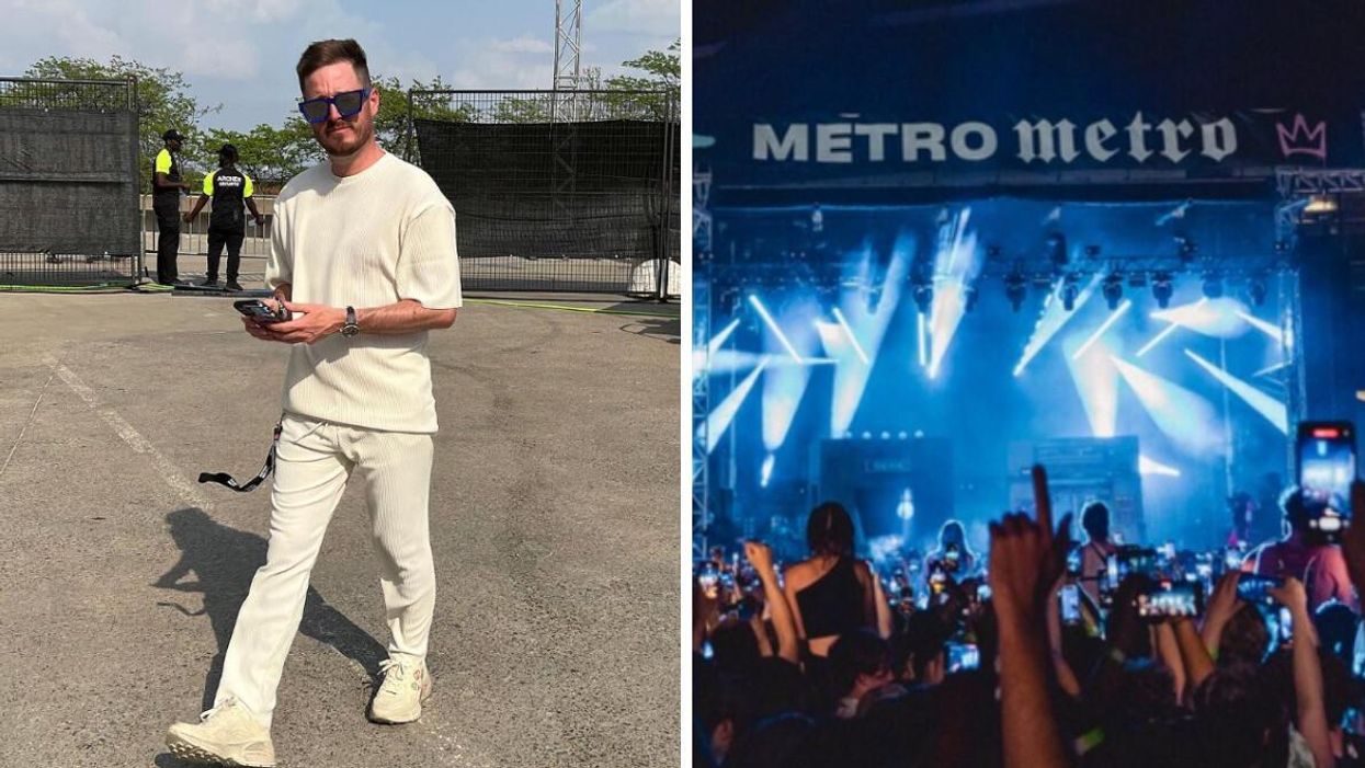 Olivier Primeau. Droite : Festival Metro Metro.