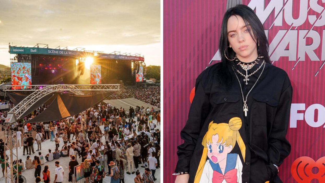 Osheaga 2022 à Montréal. Droite : Billie Eilish.