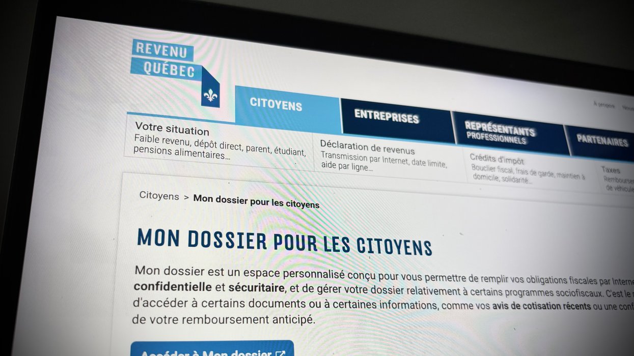 Page Web de Revenu Québec.