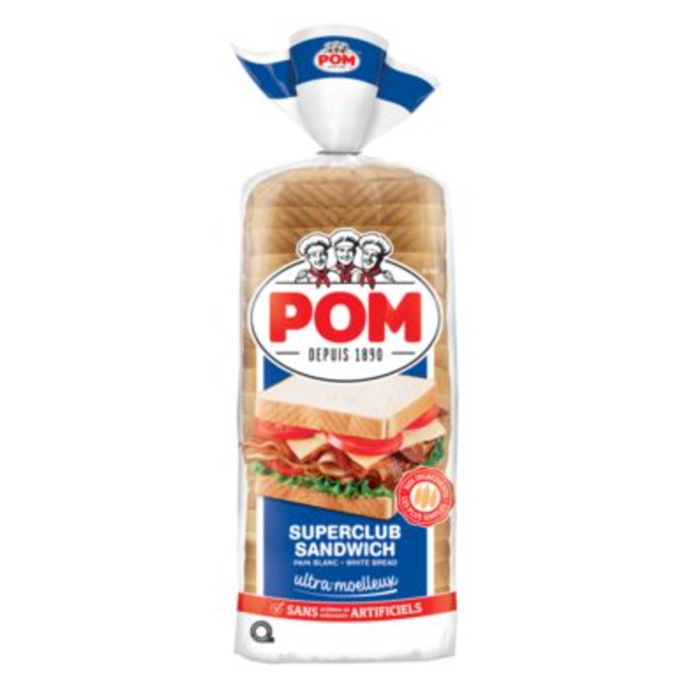 Pain blanc ultra moelleux Pom sur le site du Super C.