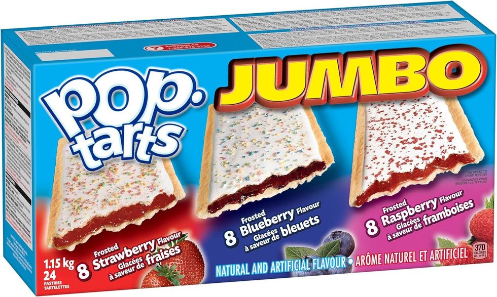Paquet multicolore vari\u00e9 de 24 PopTarts de la marque Kellogg's.