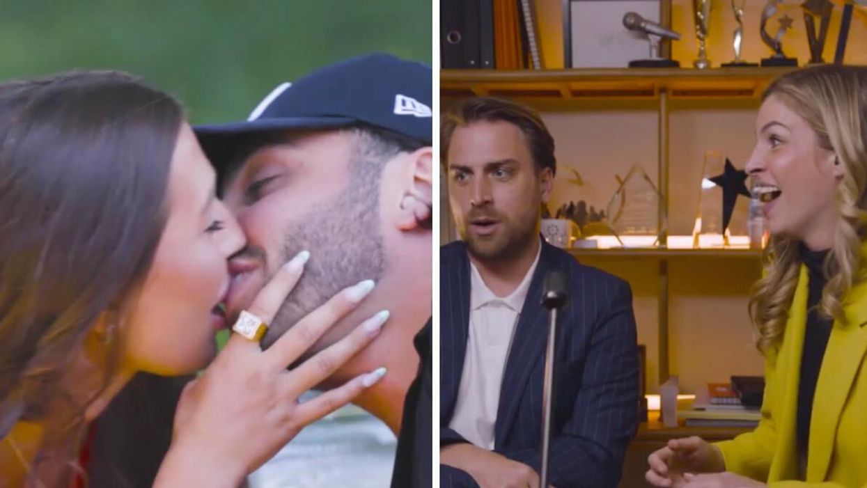 Participant.es de L'agence de rencontre OD. Droite : Marie-Lyne Joncas et Sacha Bourque.