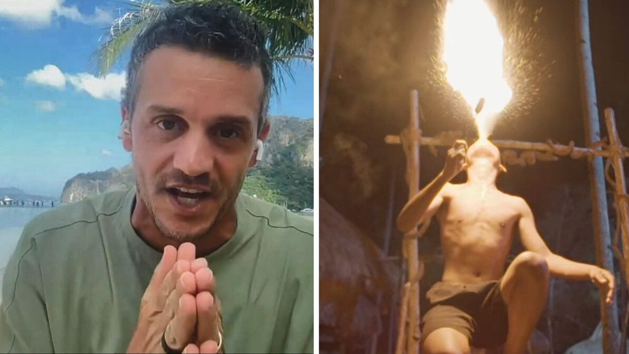 Patrice Bélanger. Droite : Survivor Québec.