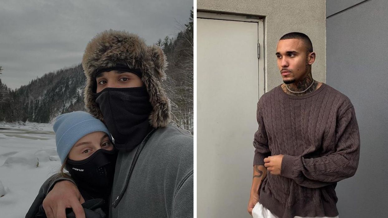 Patrice d'OD Dans L'Ouest avec la fille du foulard. Droite : Photo de Patrice Bélanger.