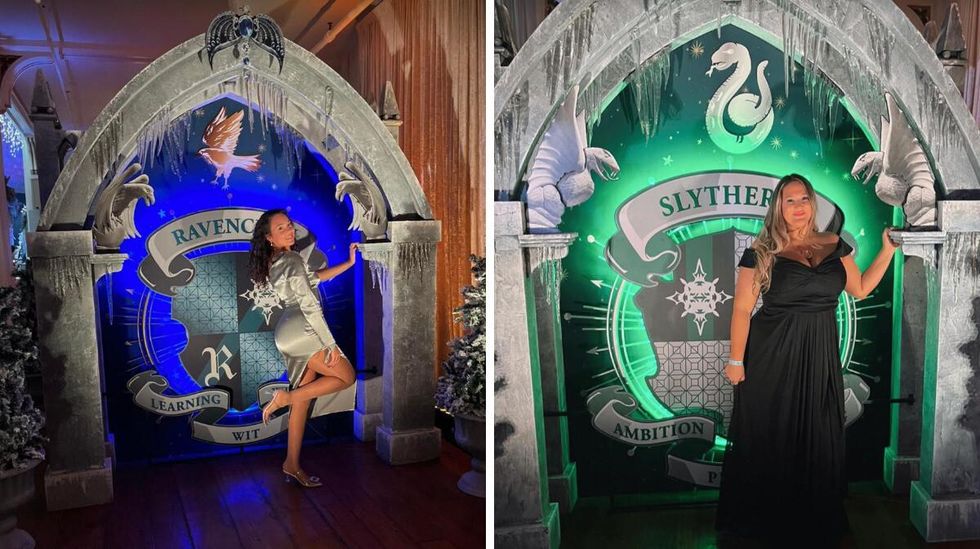 Photos devant les maisons d'Harry Potter.