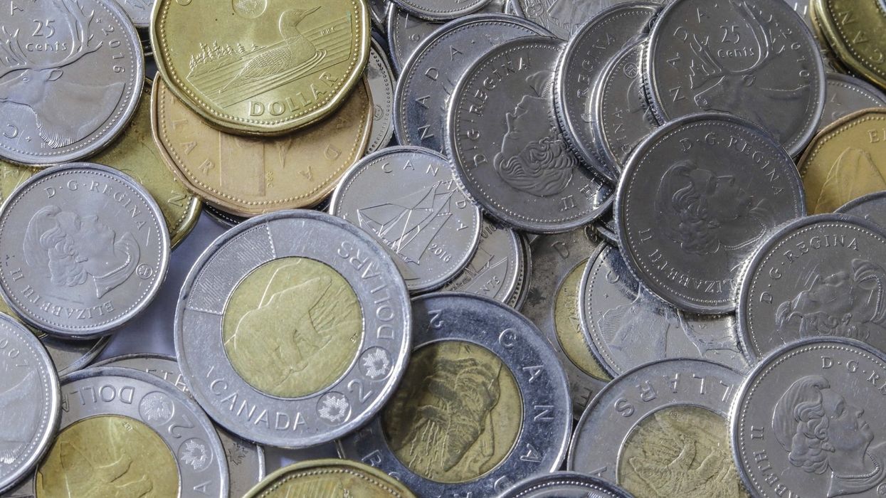 Pièces de monnaie canadienne.