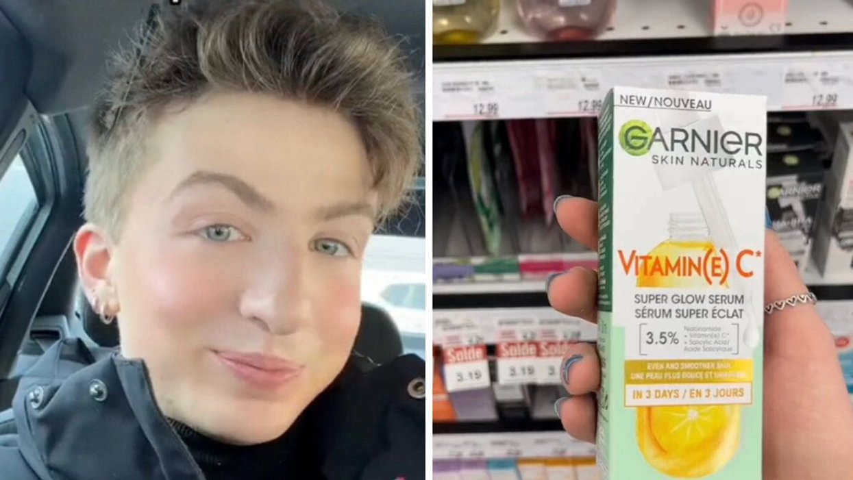 Pierre-Marc Hurtubise. Droite : Produits de pharmacie.