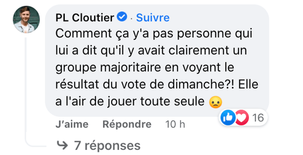 PL Cloutier de la saison 2 commente les choix de Natalie.