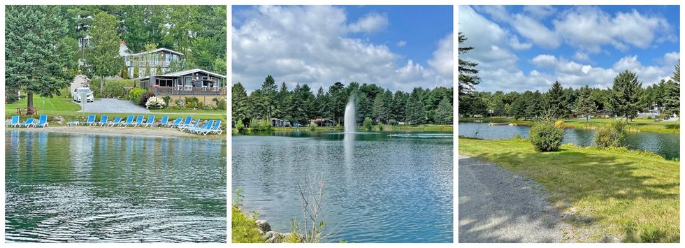 Plans d'eau au Parc des \u00celes.