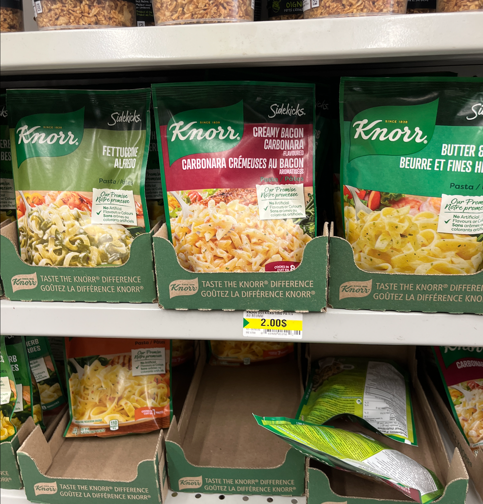 Plat d'accompagnement Knorr au Dollarama.