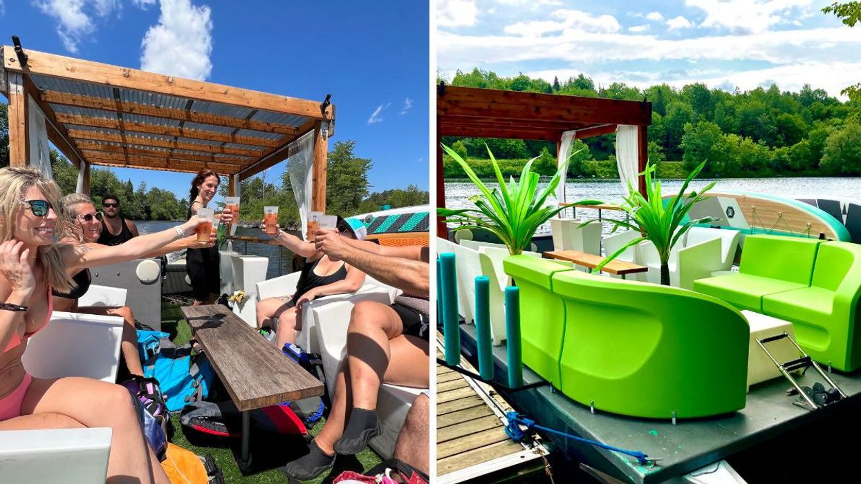 Ponton à louer en Estrie avec dégustations.