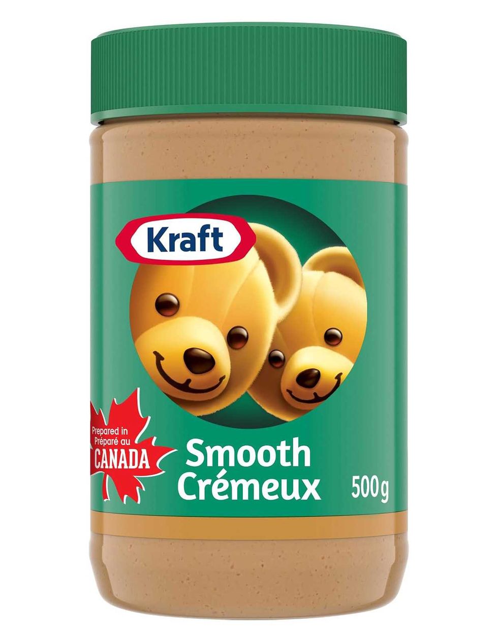 Pot de beurre d'arachide cr\u00e9meux Kraft, format de 500 g.
