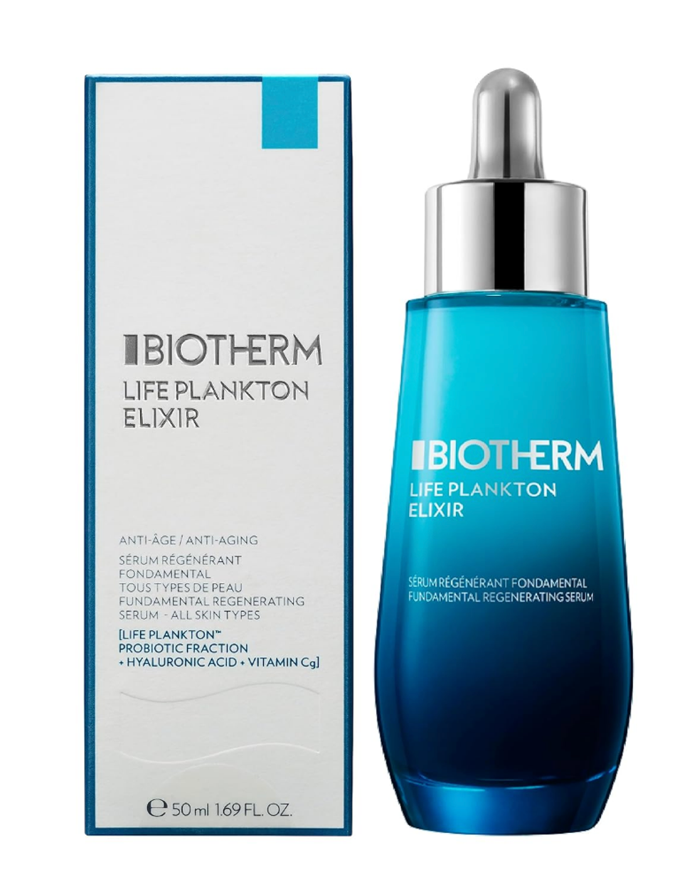 Pot de cr\u00e8me Biotherm Life Plankton s\u00e9rum anti-\u00e2ge Elixir.