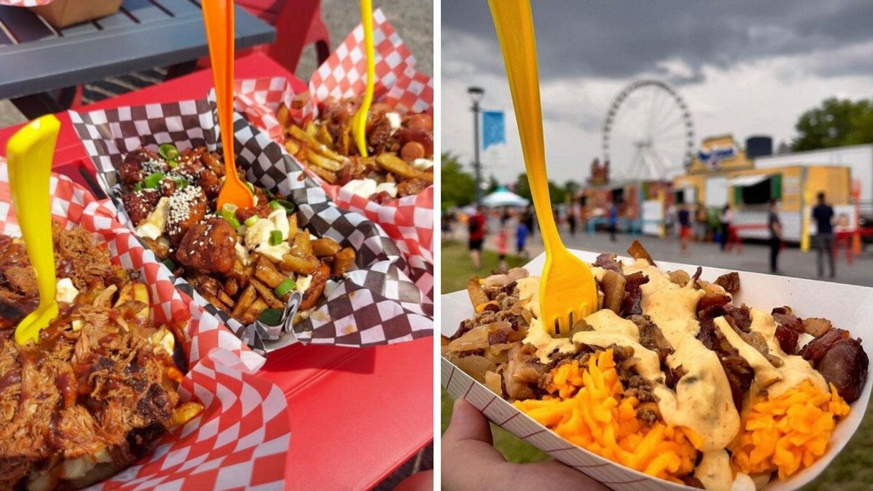 Poutines du Grand PoutineFest au Québec.