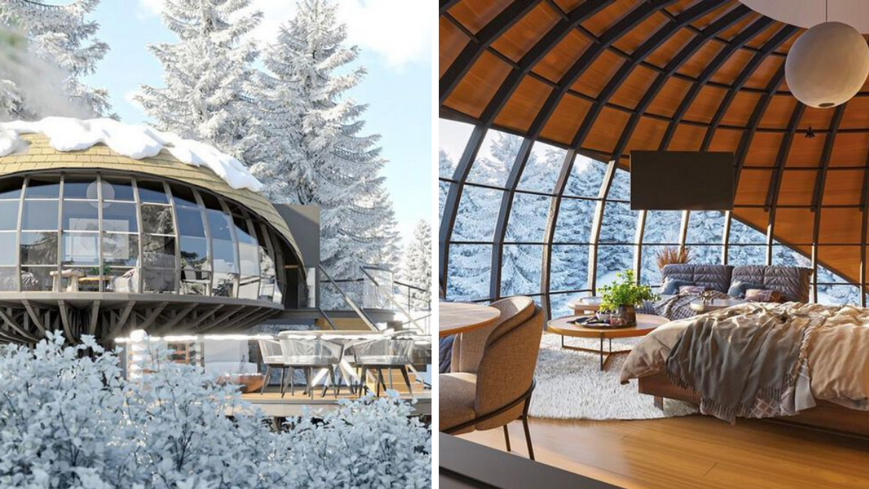 Projection du « Cloud Pod » à Bel Air Tremblant.