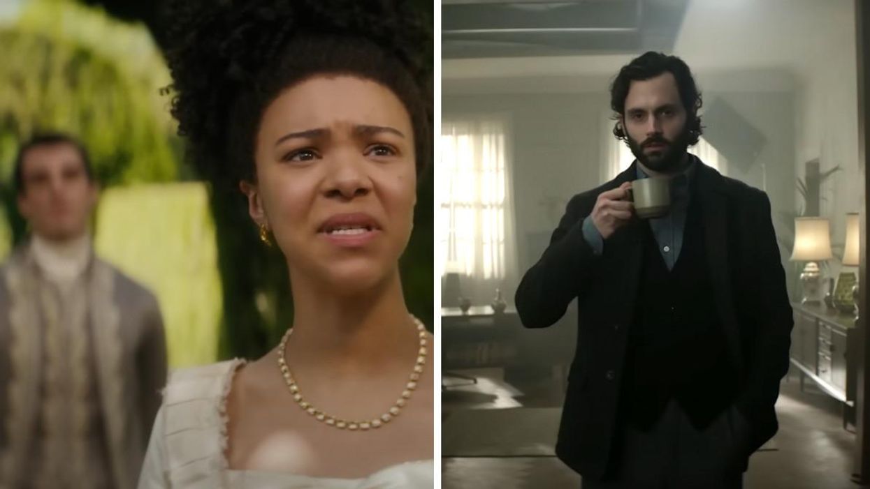 Queen Charlotte : A Bridgerton Story. Droite : You saison 4.