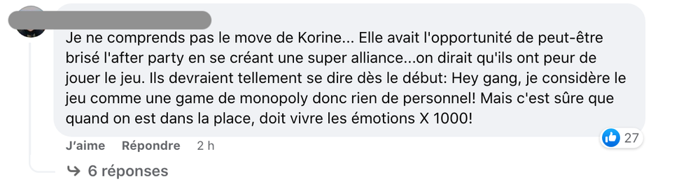 R\u00e9actions apr\u00e8s la mise en danger.