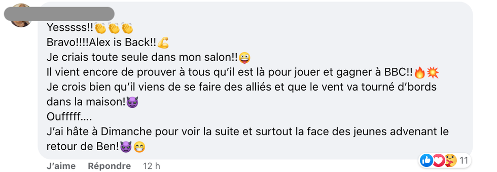 R\u00e9actions apr\u00e8s la victoire d'Alexandre Despatie au challenge du veto.