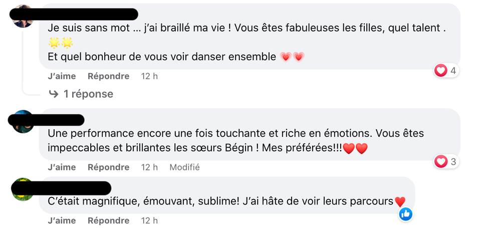 R\u00e9actions face au retour des soeurs B\u00e9gin \u00e0 R\u00e9volution.