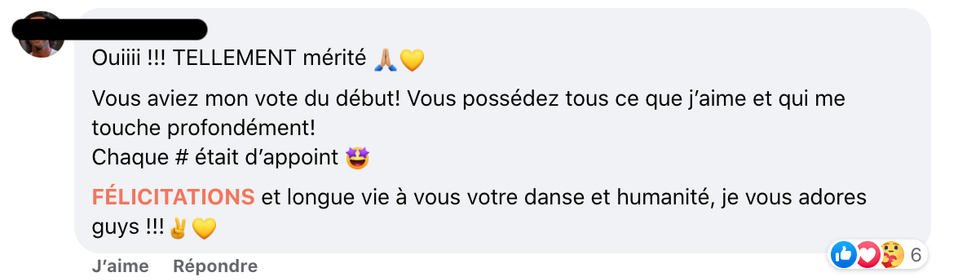 R\u00e9actions face aux gagnants de R\u00e9volution saison 4.