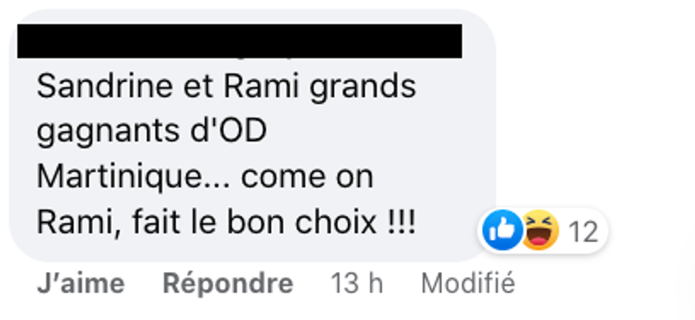R\u00e9actions face \u00e0 Sandrine et Rami d'OD.