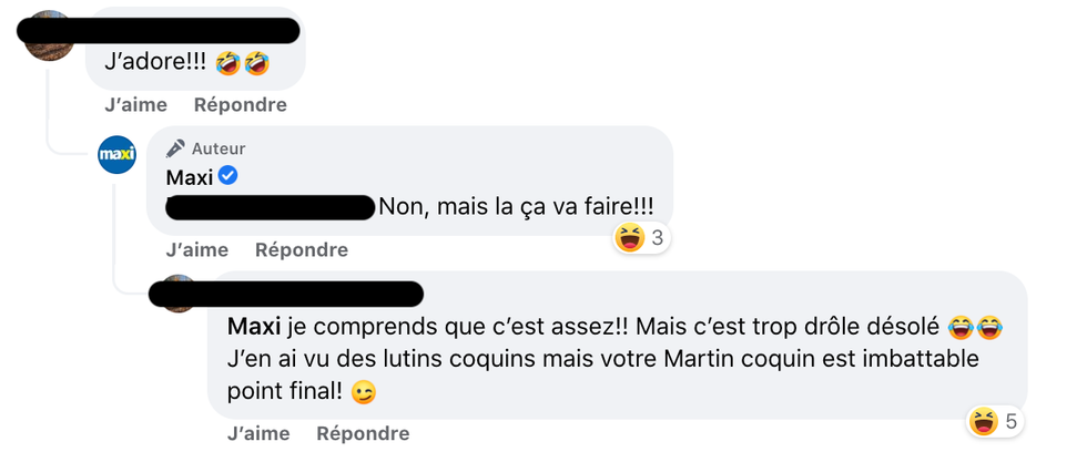 R\u00e9actions sur la blague de Rosalie Vaillancourt et Maxi.