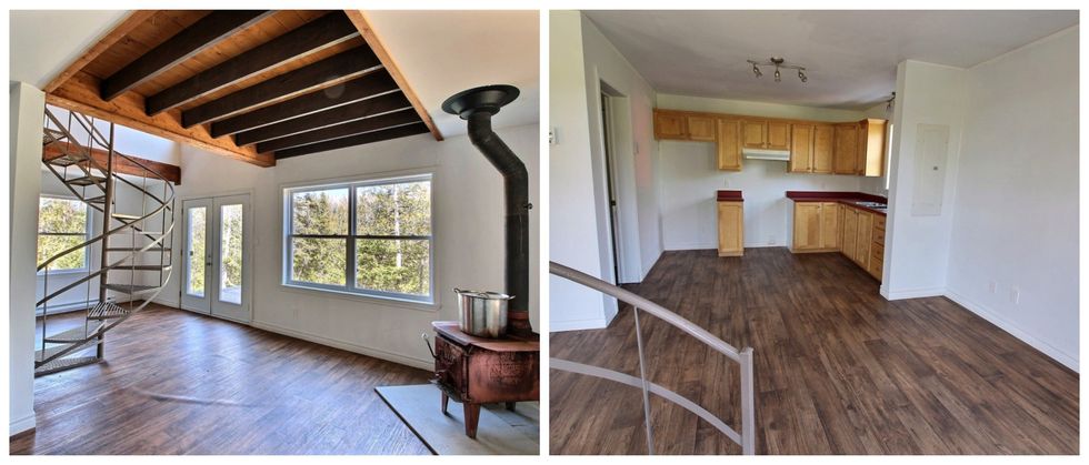 Rez-de-chauss\u00e9e. Droite : Cuisine.