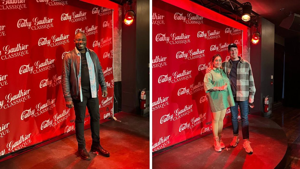 Richardson Zéphir à la première de Cathy Gauthier. Droite : Mariana Mazza et Guillaume Pineault.