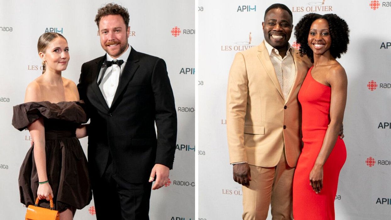 Rosalie Vaillancourt et Olivier Auger. Droite : Richardson Zéphir et son amoureuse.