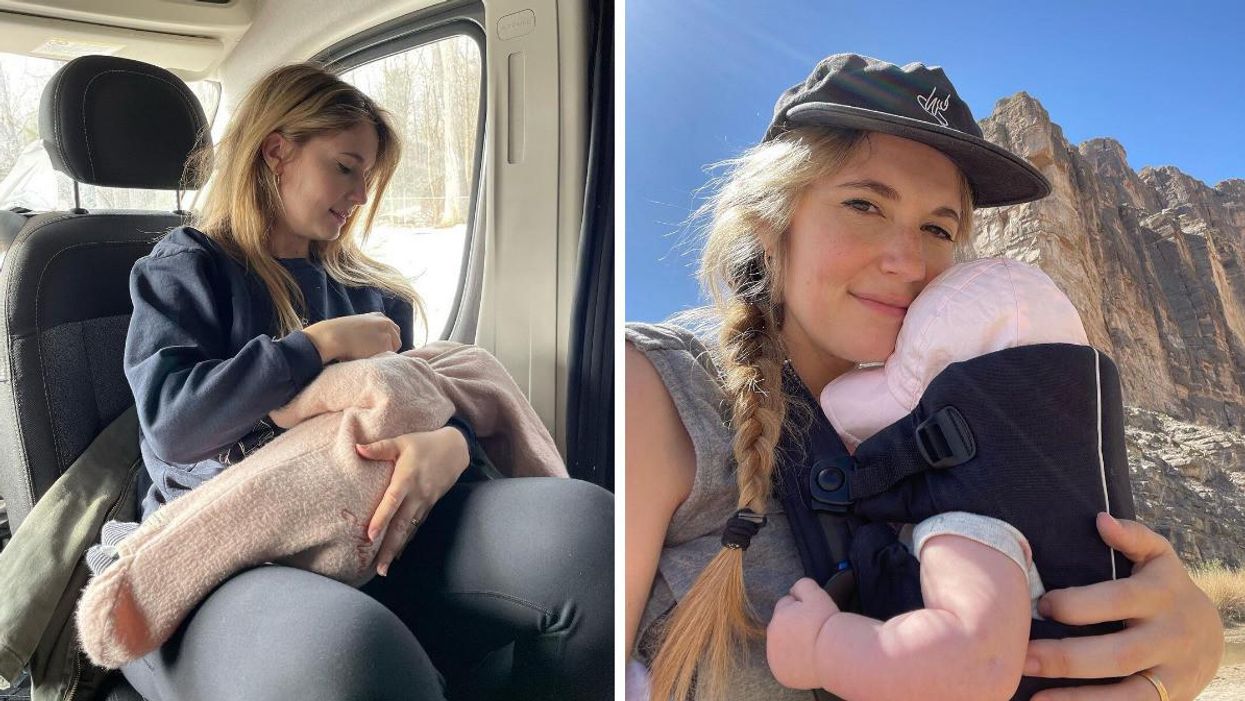 Rosalie Vaillancourt et son bébé Marguerite.