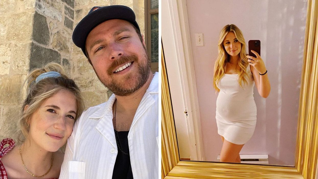 Rosalie Vaillancourt et son conjoint Olivier. Droite : Rosalie Vaillancourt.