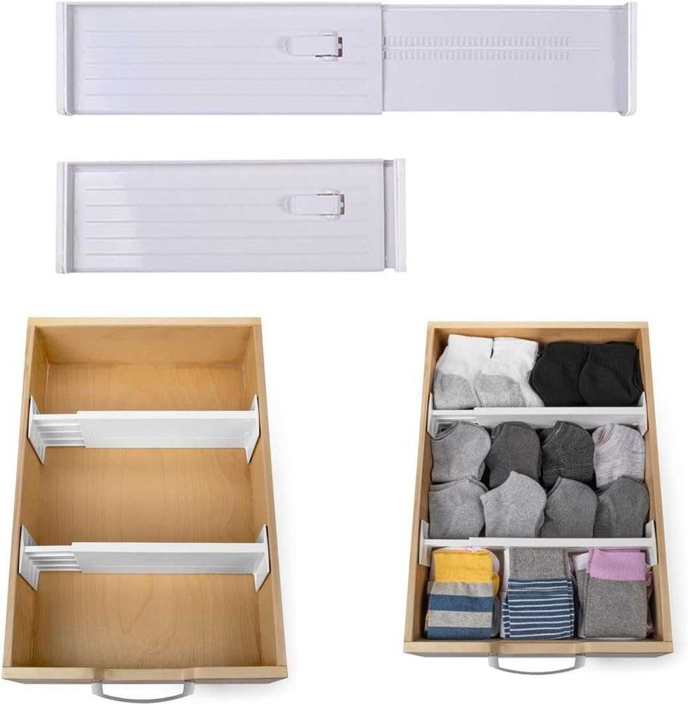 S\u00e9parateurs de tiroir ajustables pour v\u00eatements vendus sur Amazon.