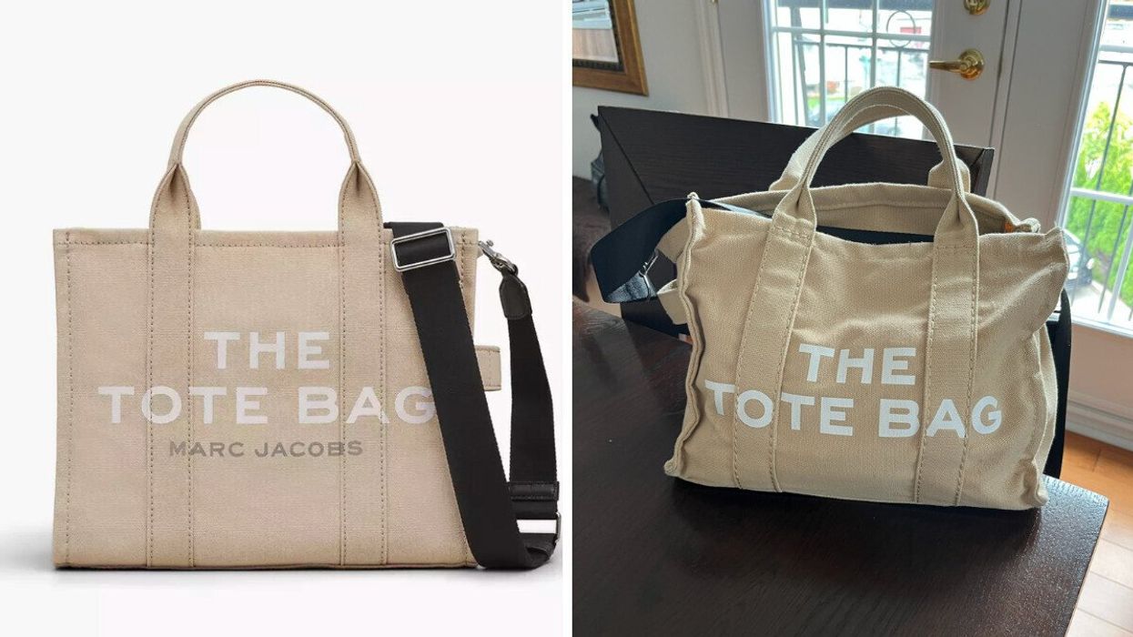 Sac à main Marc Jacobs. Droite : « Dupe » Amazon.