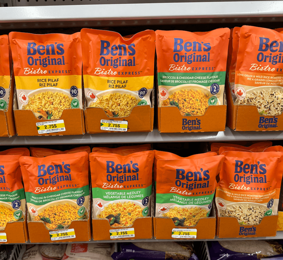 Sachets de riz Bistro Express Ben's Original de 240 g vendu chez Dollarama.