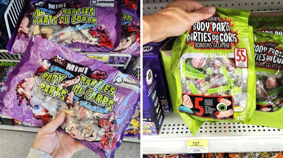 Sacs de parties du corps en g\u00e9latine.