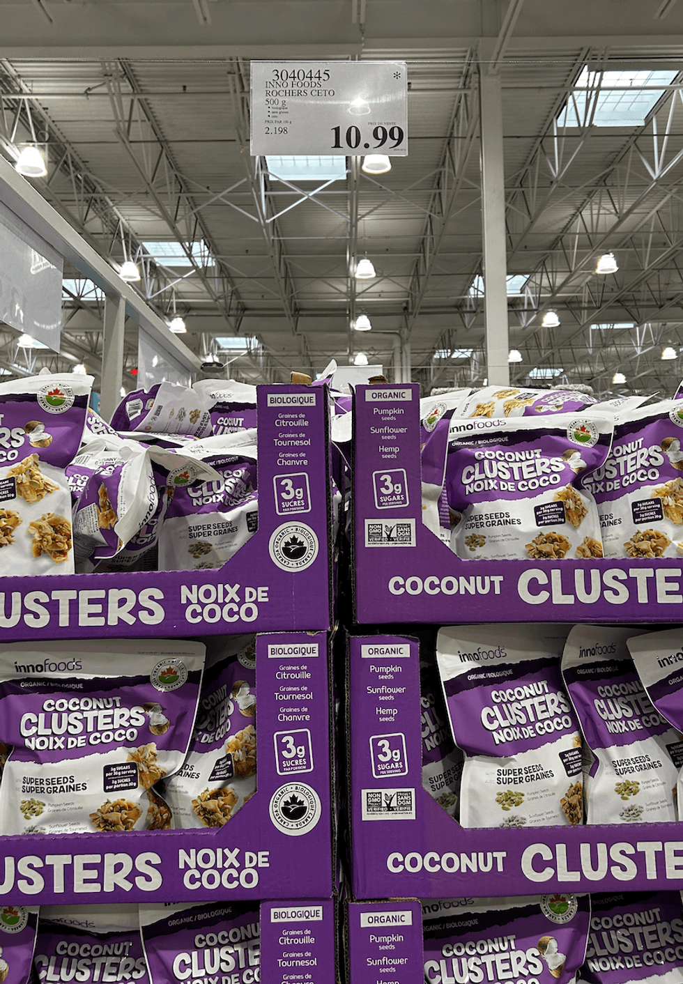 Sacs de Rochers C\u00e9to \u00e0 la noix de coco de la marque Inno Foods.