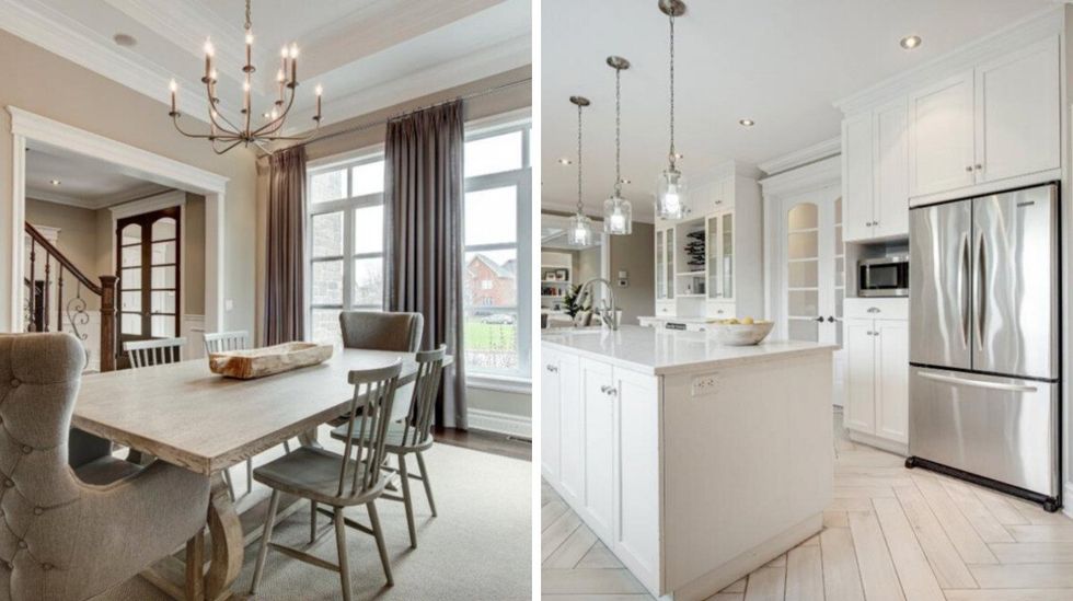 Salle \u00e0 manger. Droite : Cuisine.