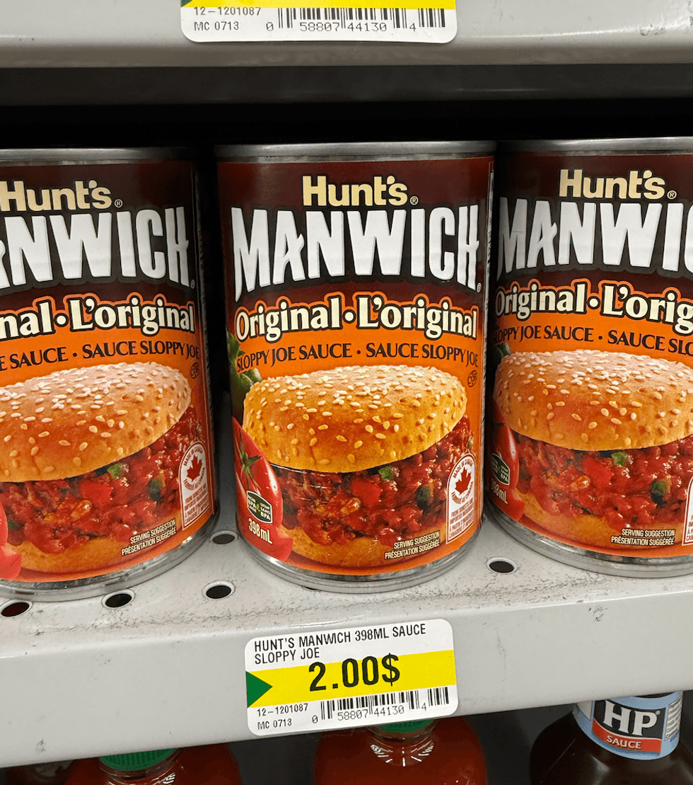 Sauce originale Manwich de Hunt's, vendue au Dollarama.